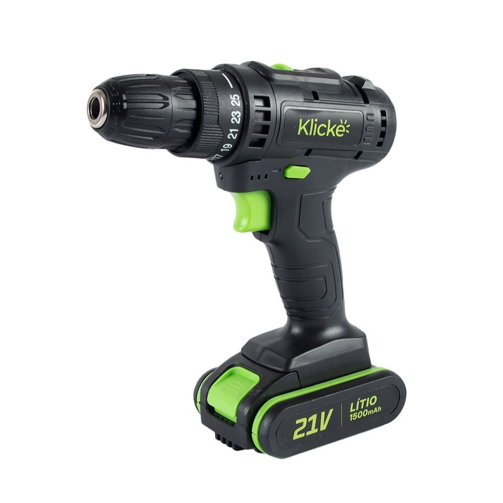 Parafusadeira E Furadeira 3/8" Klicke Kf1350 21V - Bivolt