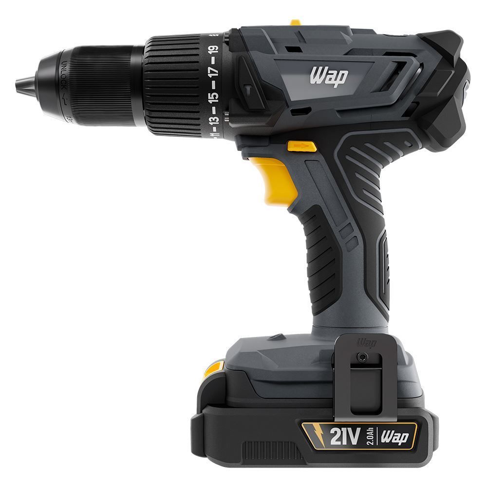 Parafusadeira E Furadeira Com Impacto Wap 1/2" Bateria 21V K21id03 - Bivolt