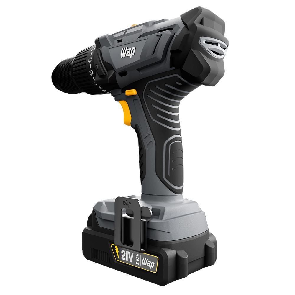Parafusadeira E Furadeira Com Impacto Wap 1/2" Bateria 21V K21id03 - Bivolt
