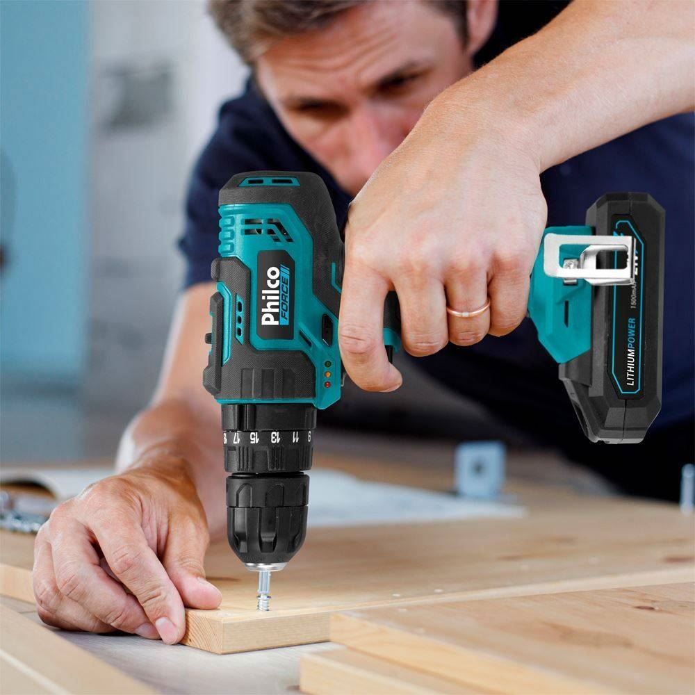 Parafusadeira E Furadeira Impacto Philco Bateria 21V Ppf21mf - Bivolt