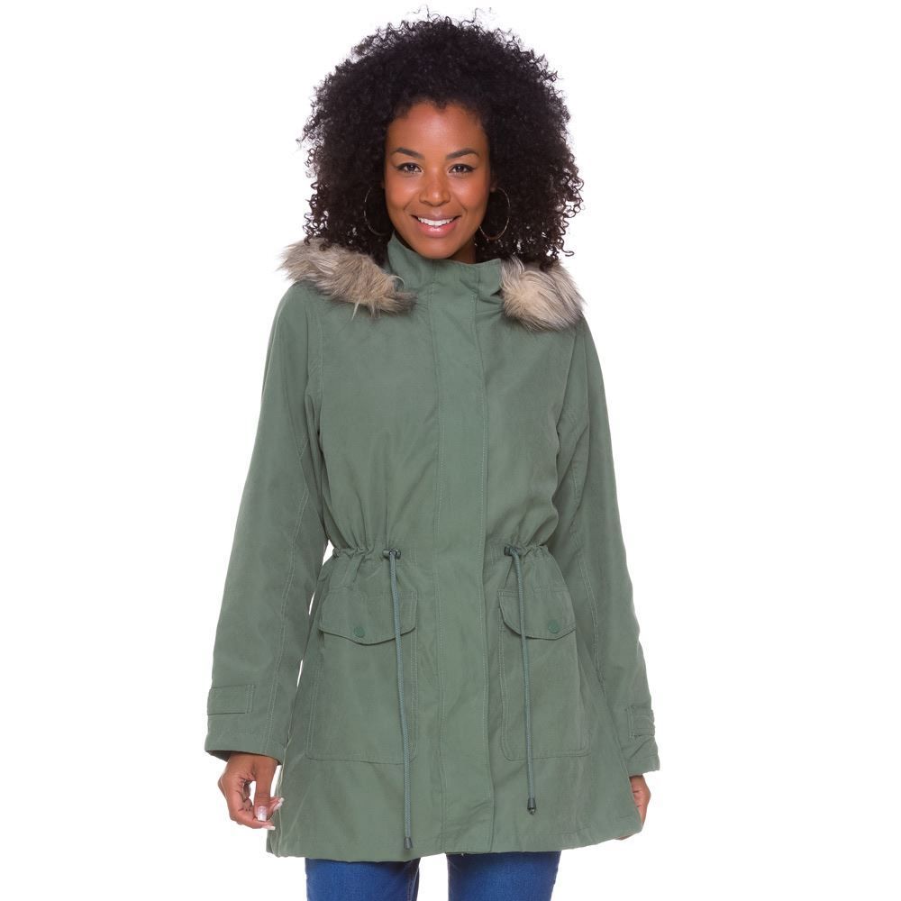 Parka Sarjada com Capuz Patrícia Foster