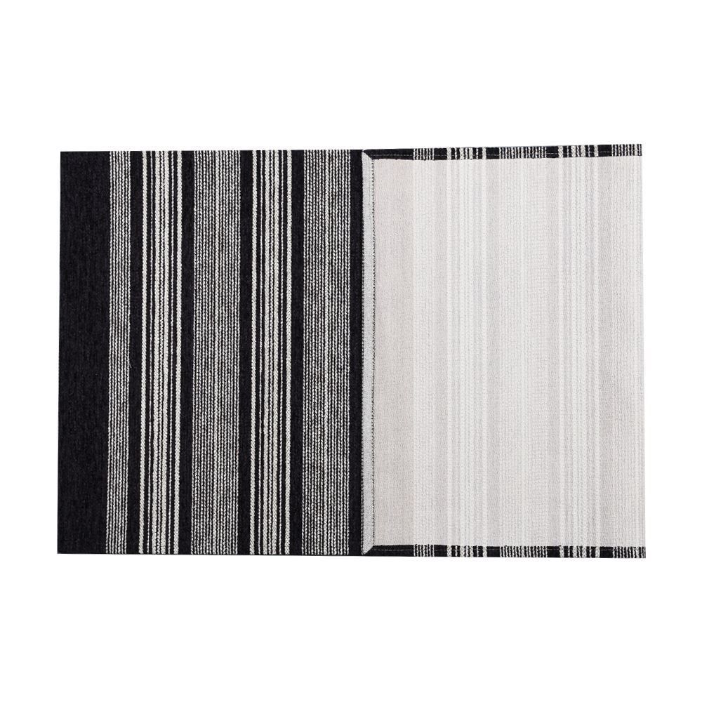 Tapete Para Quarto Ou Sala Chenile 75X160 Cm Havan Casa - Preto Listra