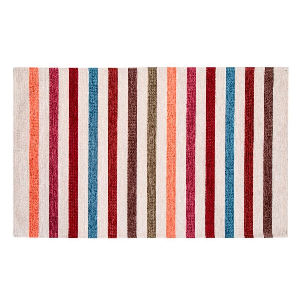 Tapete Chenile 0,75X1,6 M Havan Casa - Off White Listrado