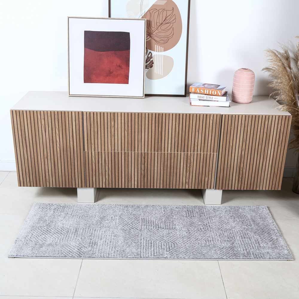 Passadeira Quarto E Sala Lucca 0,67X1,80 M Havan Casa - Cinza Elegance 