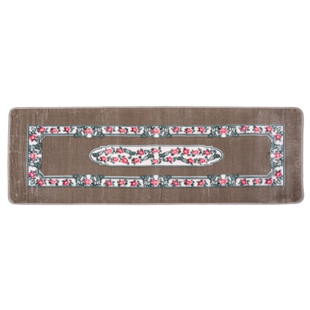 Passadeira Sevilha 60X1,80M Para Sala E Quarto - Floral Bege