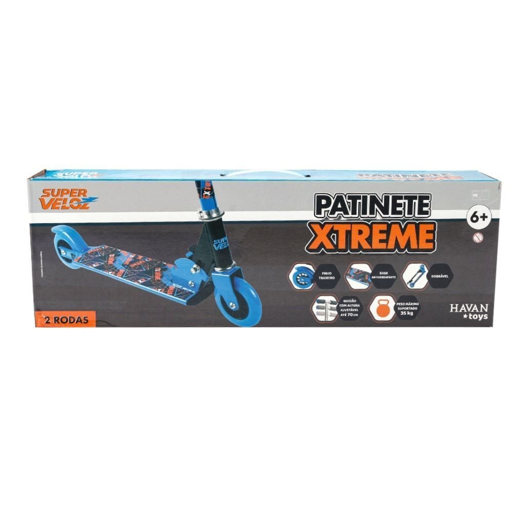 Patinete 2 Rodas Radical Azul - HBR0923 