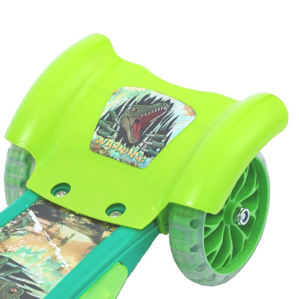 Patinete Infantil Dino 3 Rodas com Cesto Som e Led Havan Toys - HBR0445