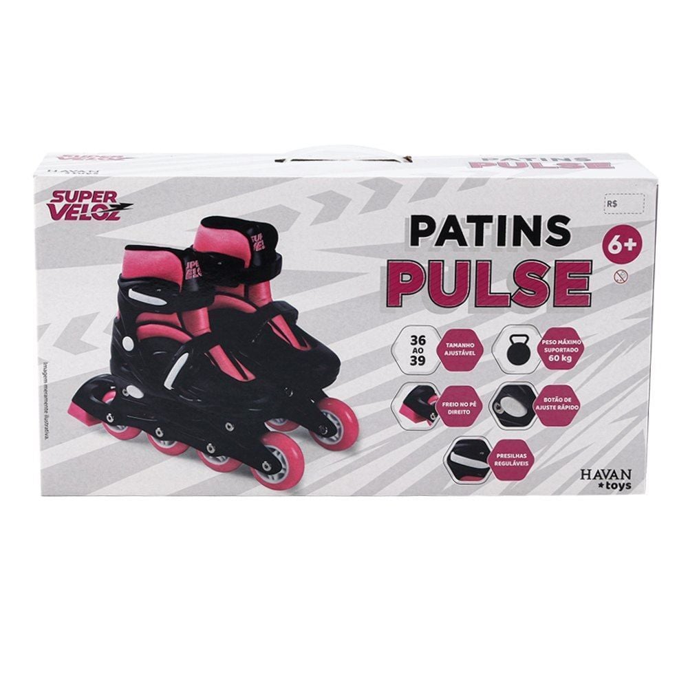 Patins Feminino Pulse In Line 36 A 39 Havan Toys - HBR0884