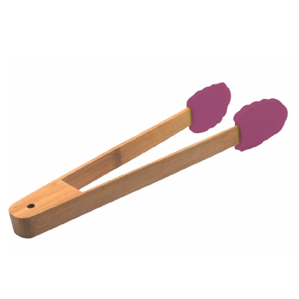 Pegador De Silicone Com Cabo De Bambu Havan Casa - Violeta