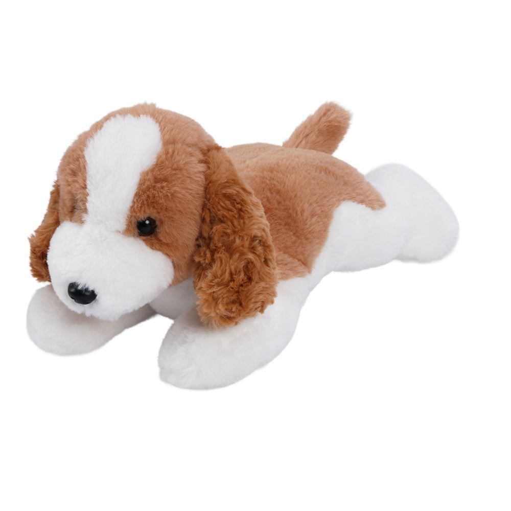 Pelúcia Cachorro Deitado Marrom e Branco - Havan Toys