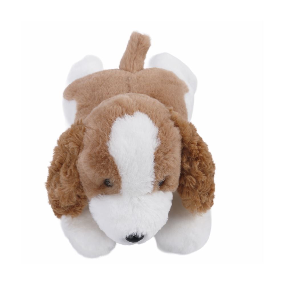 Pelúcia Cachorro Deitado Marrom e Branco - Havan Toys