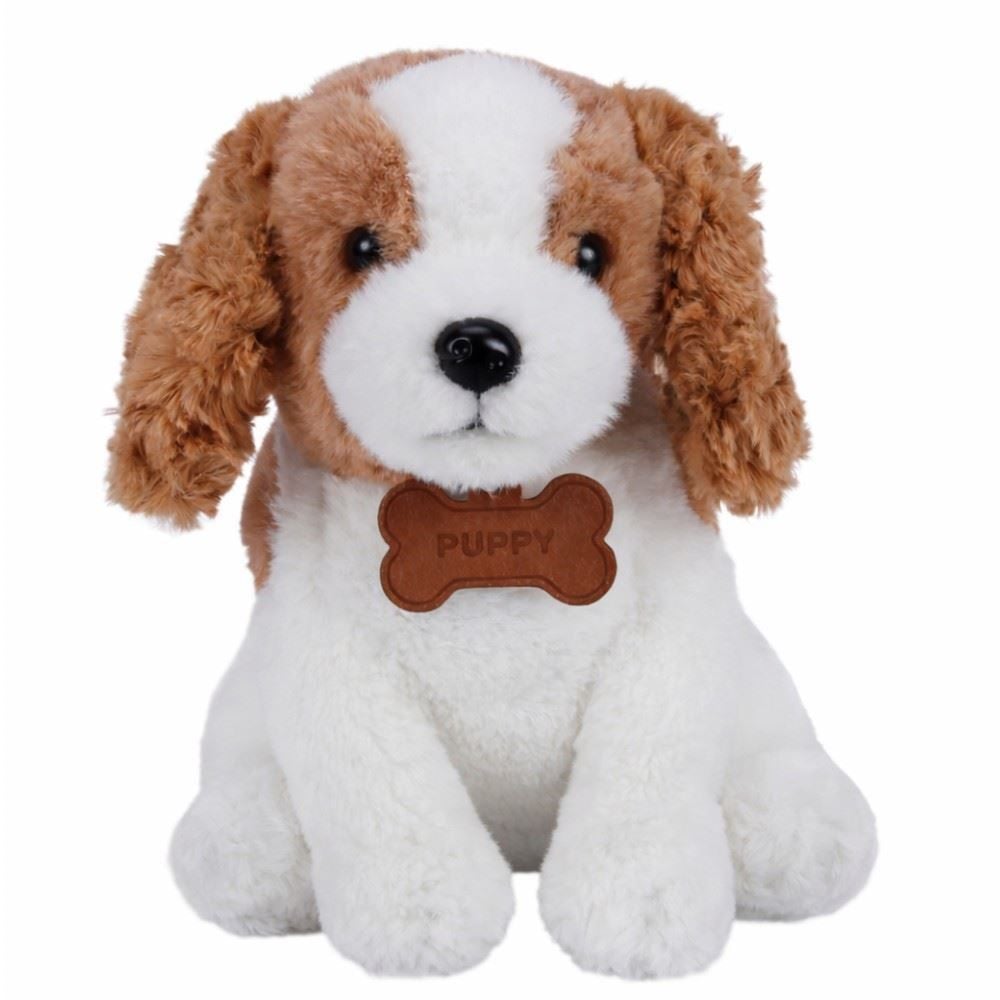 Pelúcia Cachorro Sentado Marrom e Branco - Havan Toys