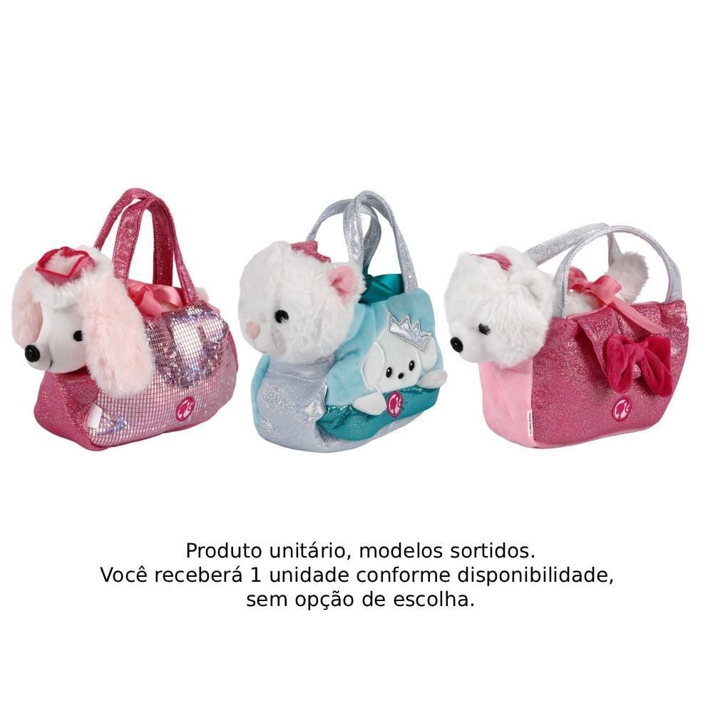 Pelúcia Na Bolsinha Barbie Mattel - Sortido