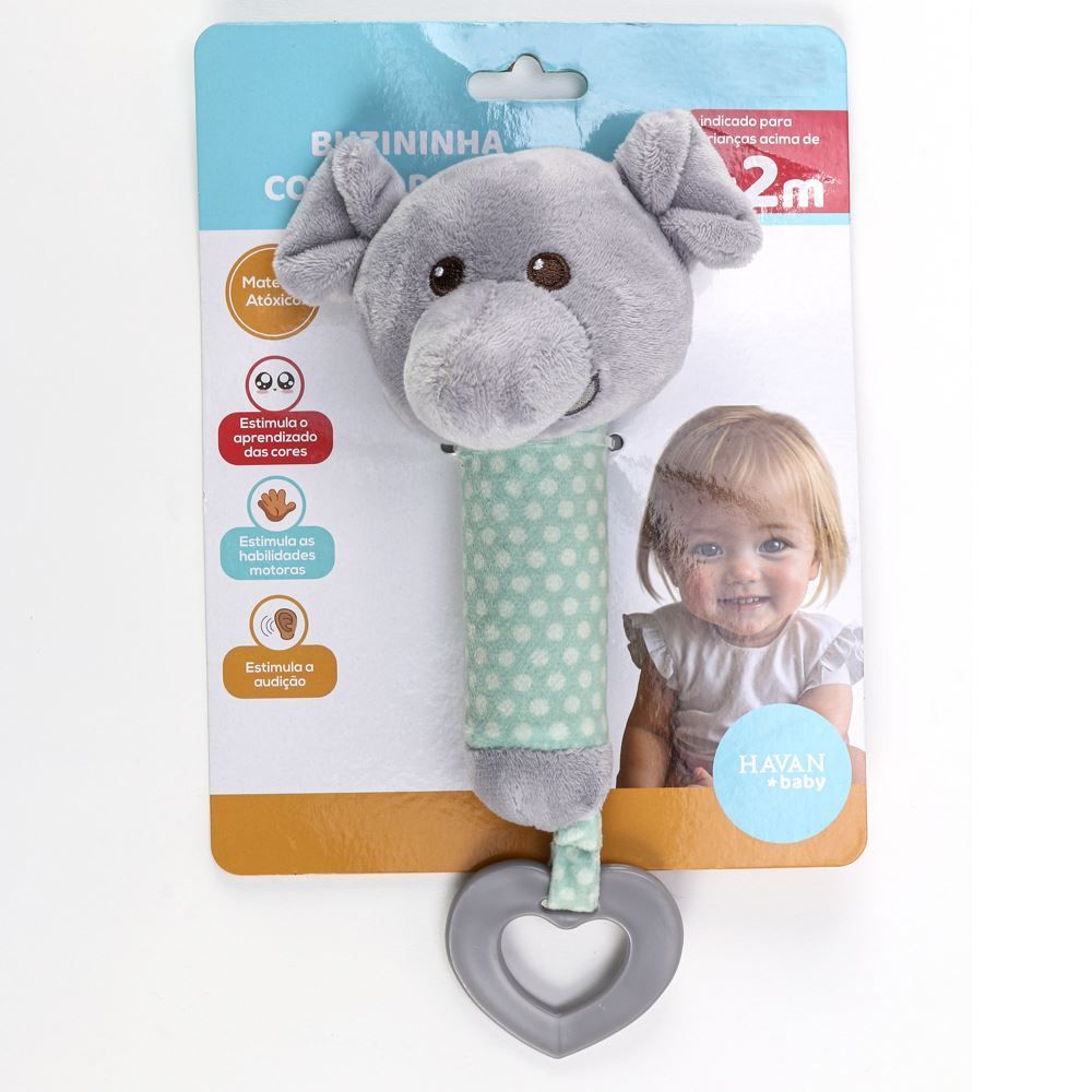 Pelúcia Com Buzina Havan Baby - ELEFANTE HBR0753