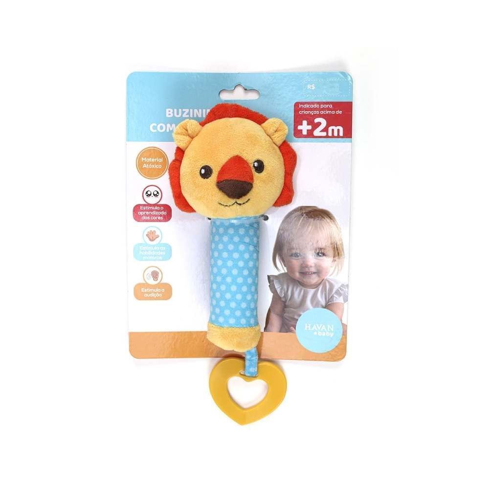 Pelúcia Com Buzina Havan Baby - Leão
