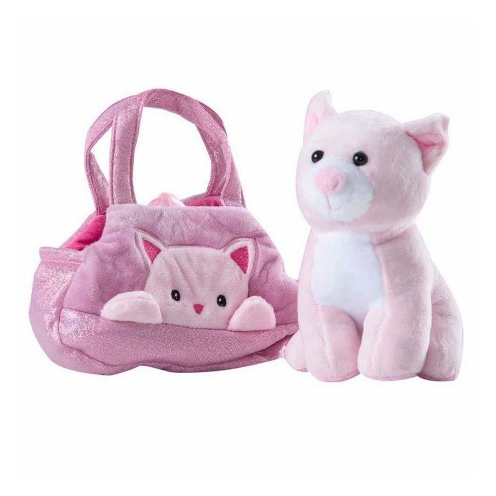Bolsa Pelúcia Cutie Handbags Gato Rosa Multikids - BR1715