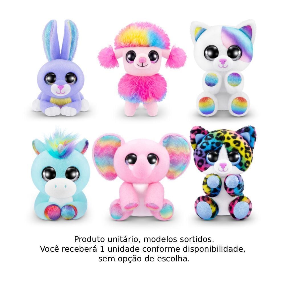 Pelúcia No Cone Kiki Serie Rainbow Fun - Sortido