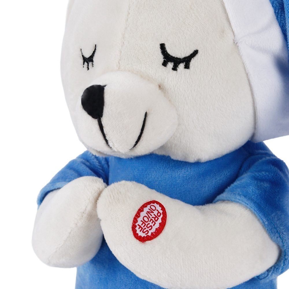 Pelúcia Urso Que Reza Azul Havan Toys - HBR0962