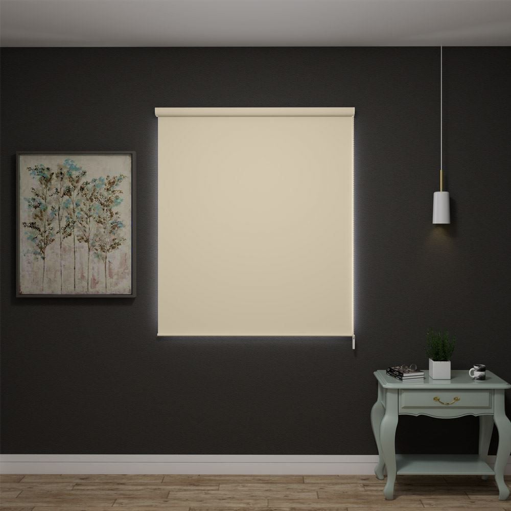 Persiana Rolo Blackout 1,60X1,60M Evolux - Creme