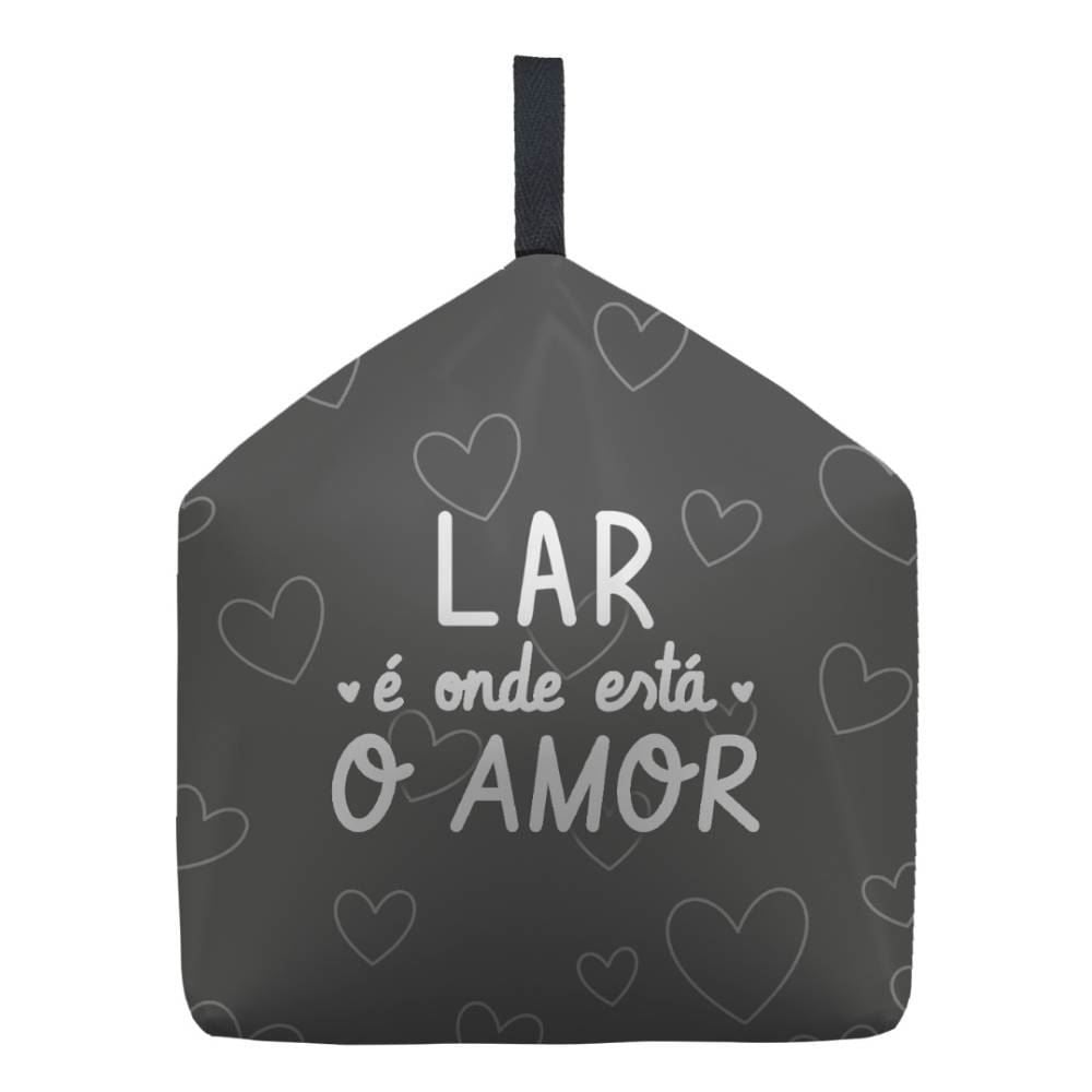 Peso de Porta Decorativo Havan Casa - Coração Cinza