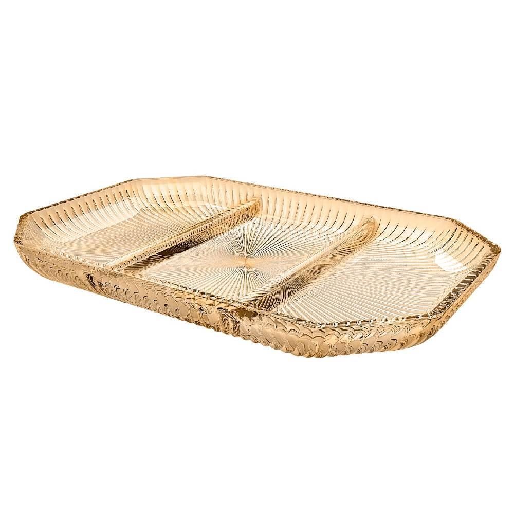 Petisqueira 3 Divisões Cameratta Cristal L'hermitage - Vidro