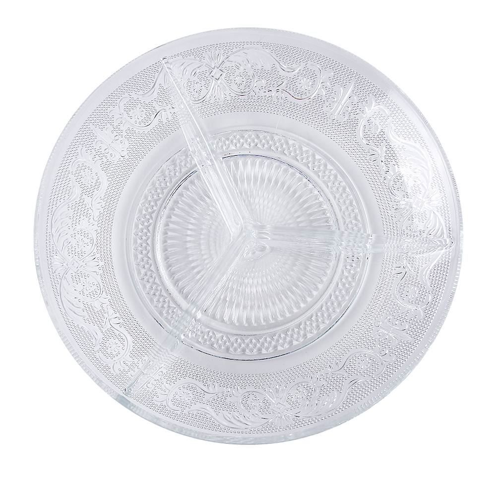 Petisqueira 3 Divisórias Angel Lyor 21,5Cm - Vidro