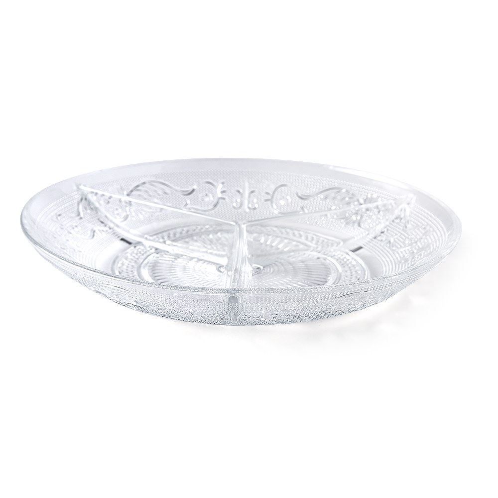 Petisqueira 3 Divisórias Angel Lyor 21,5Cm - Vidro