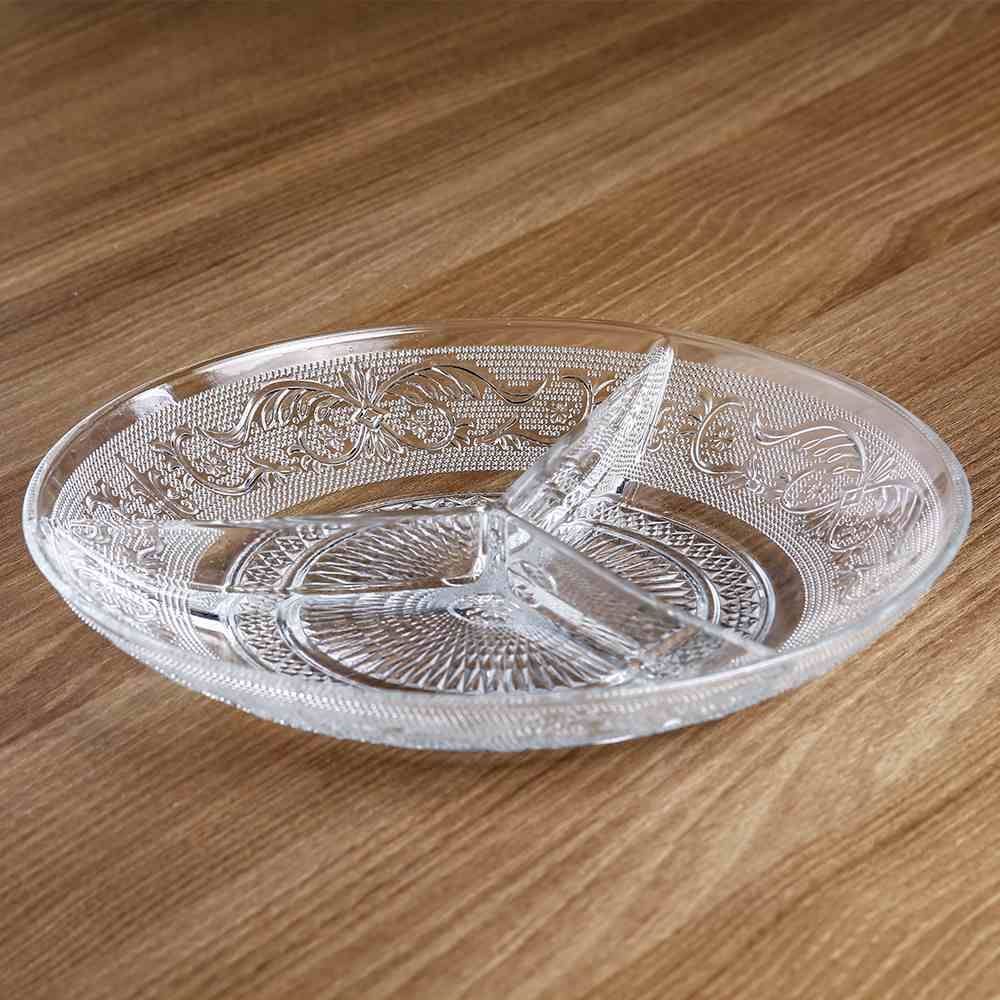 Petisqueira 3 Divisórias Angel Lyor 21,5Cm - Vidro