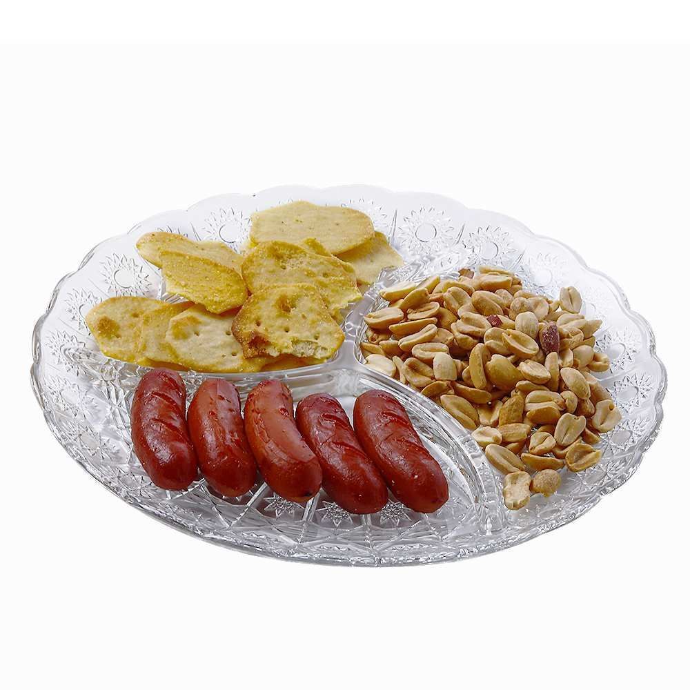 Petisqueira 3 Divisórias Dia A Dia Dcasa 23Cm - Vidro