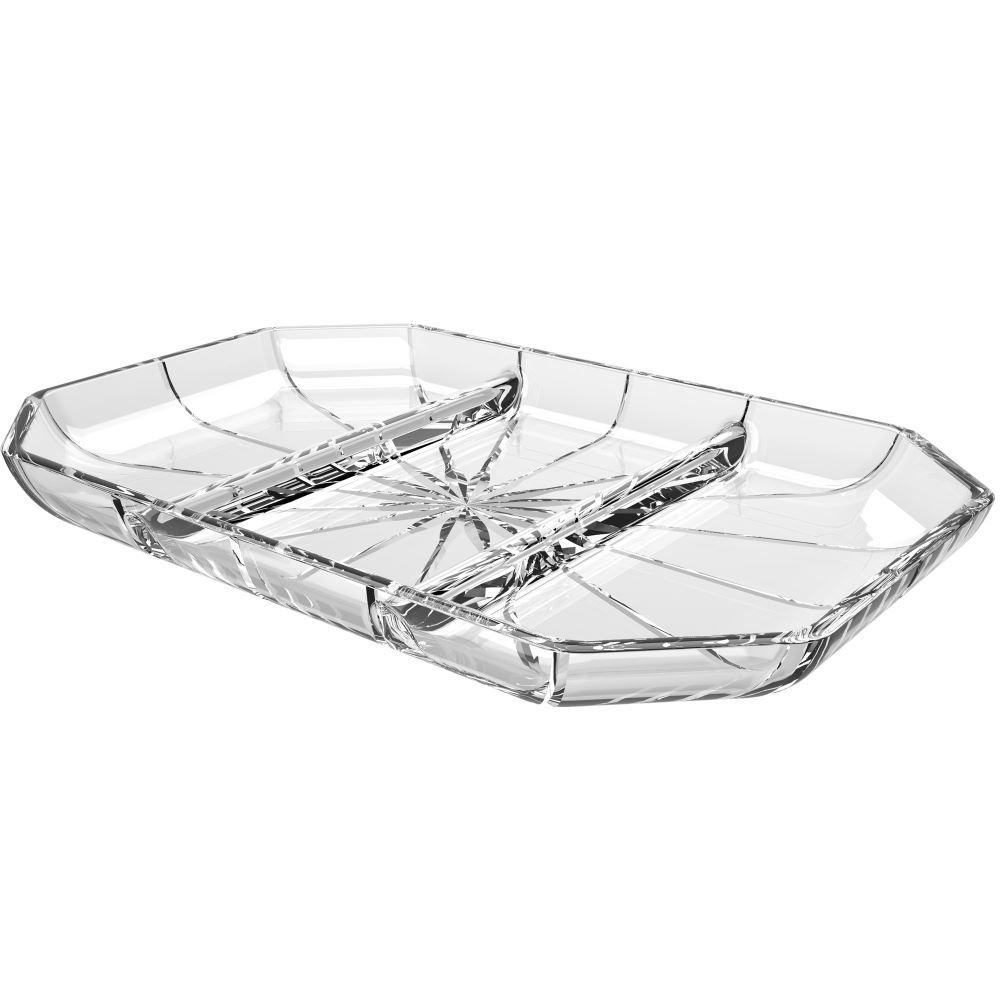 Petisqueira De Vidro Com 3 Divisórias Refinatto - L Hermitage