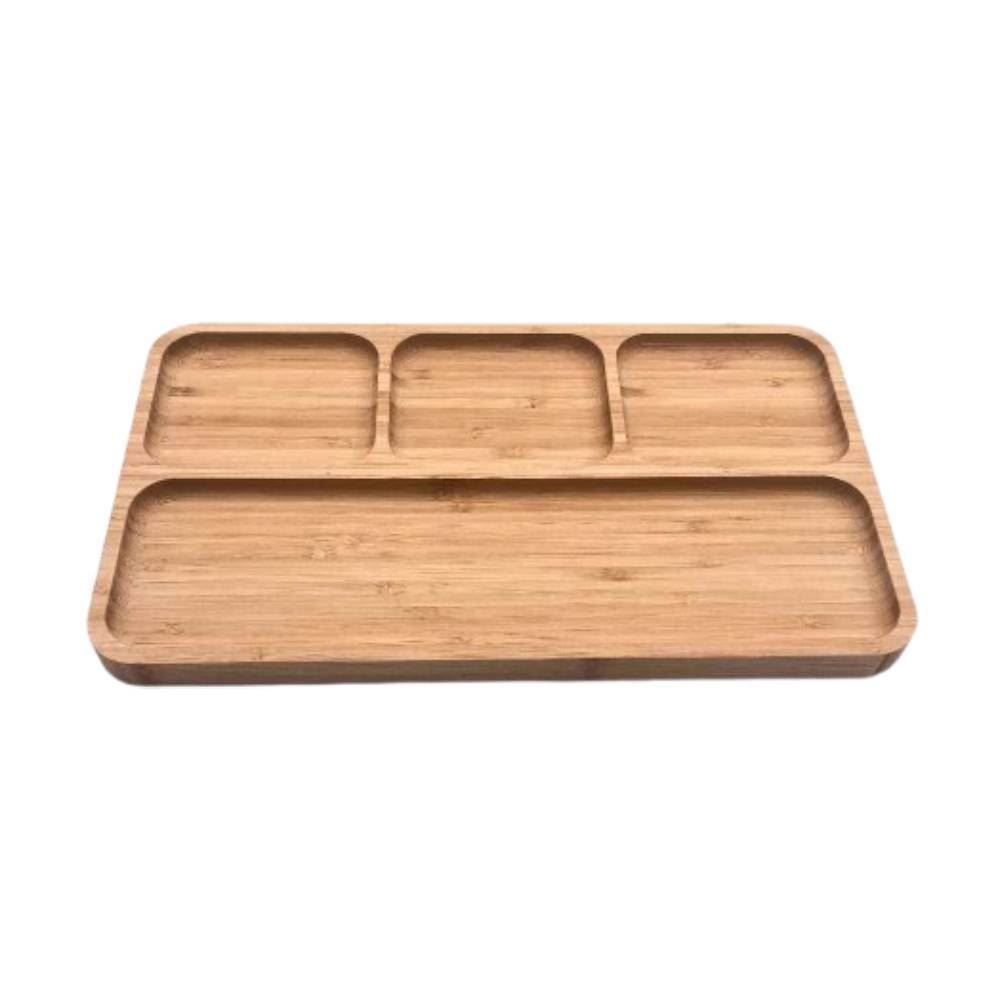 Petisqueira Havan Casa 4 Divisões 33Cm - Bambu