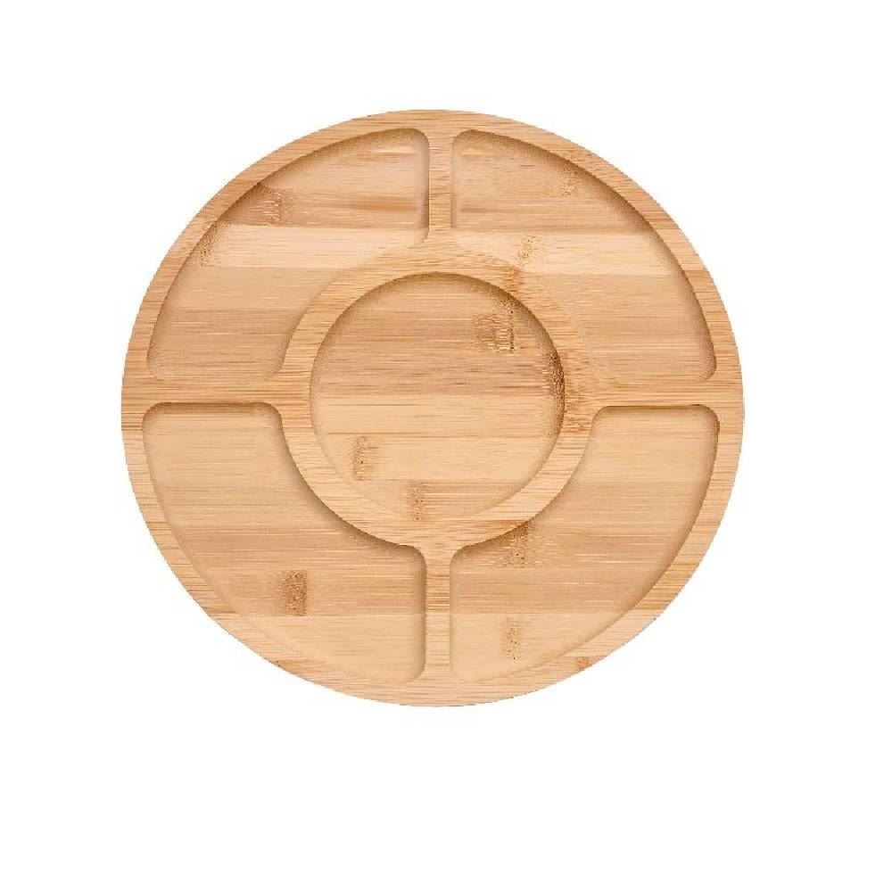 Petisqueira Havan Casa Com 5 Divisão 28Cm - Bambu