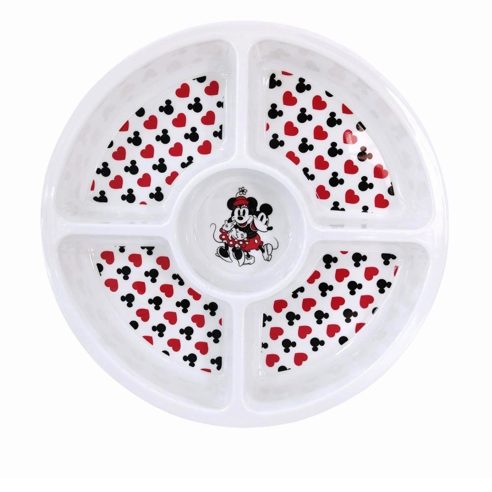 Petisqueira Melamina Personagens Disney 29Cm - Mickey e Minnie