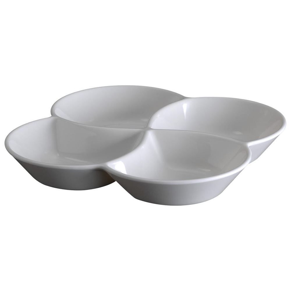 Petisqueira Quatro Divisões Solecasa 22,2Cm - Branco