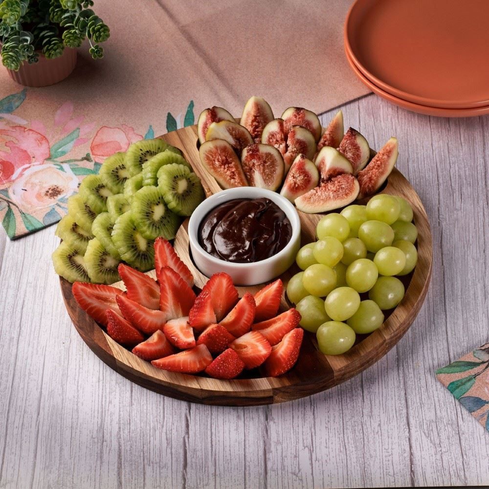 Petisqueira Teca Redonda 30 cm Stolf - 1321