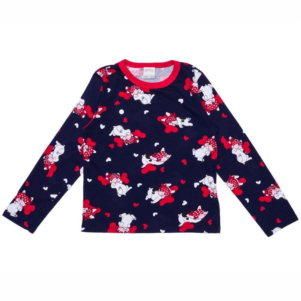 Pijama 1 a 3 anos Meia Malha Penteada Alakazoo