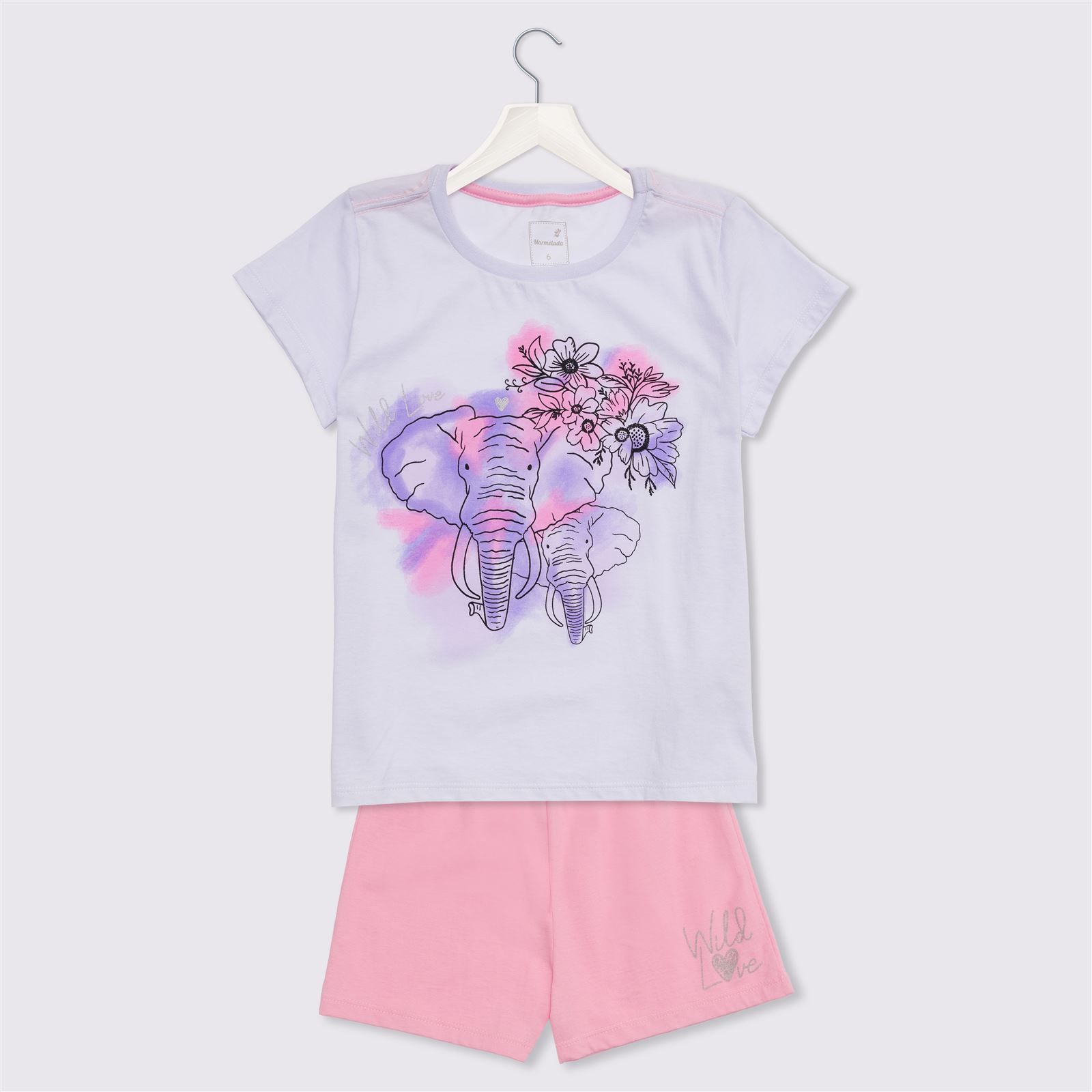 Pijama 4 A 10 Anos Estampa Elefantes Marmelada