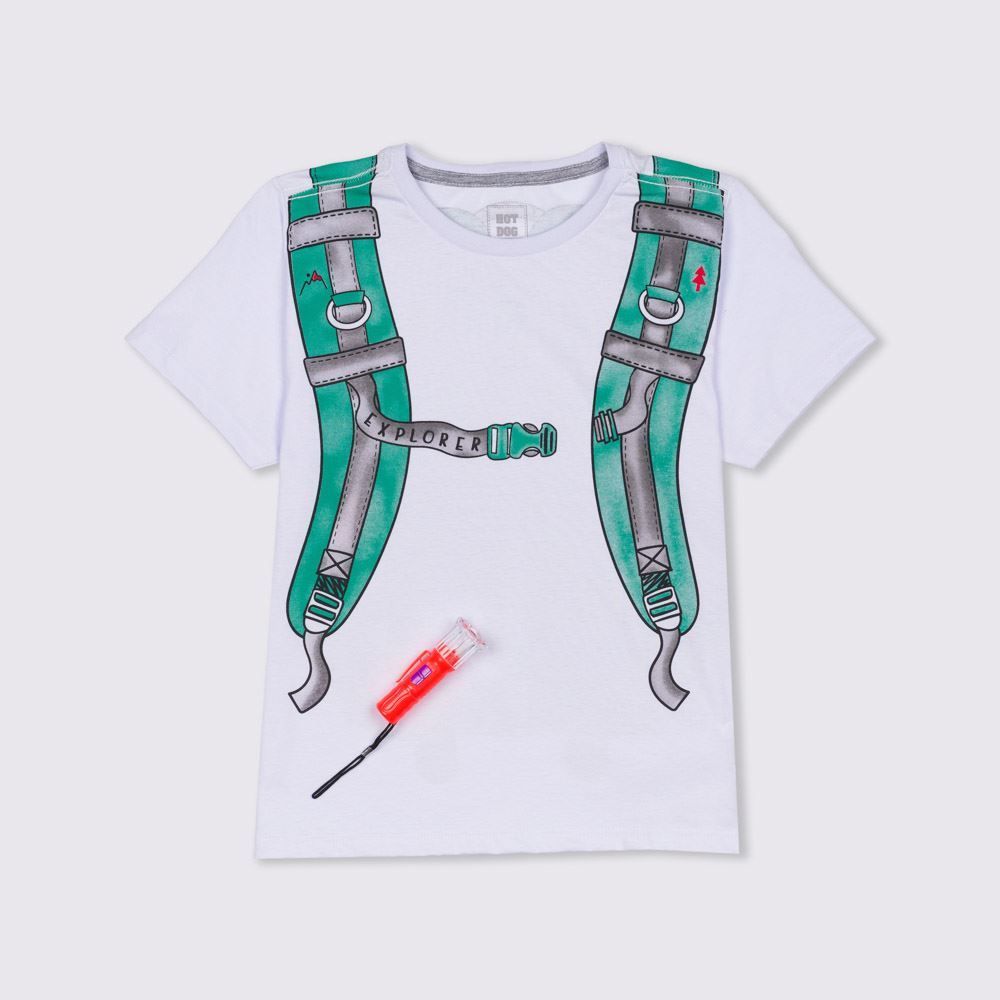 Pijama 4 a 10 Anos Estampa Mochila Com Brinde Hot Dog