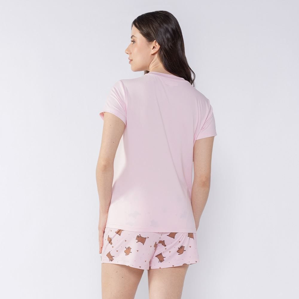 Pijama Capivara Feminino Curto Camila Moretti