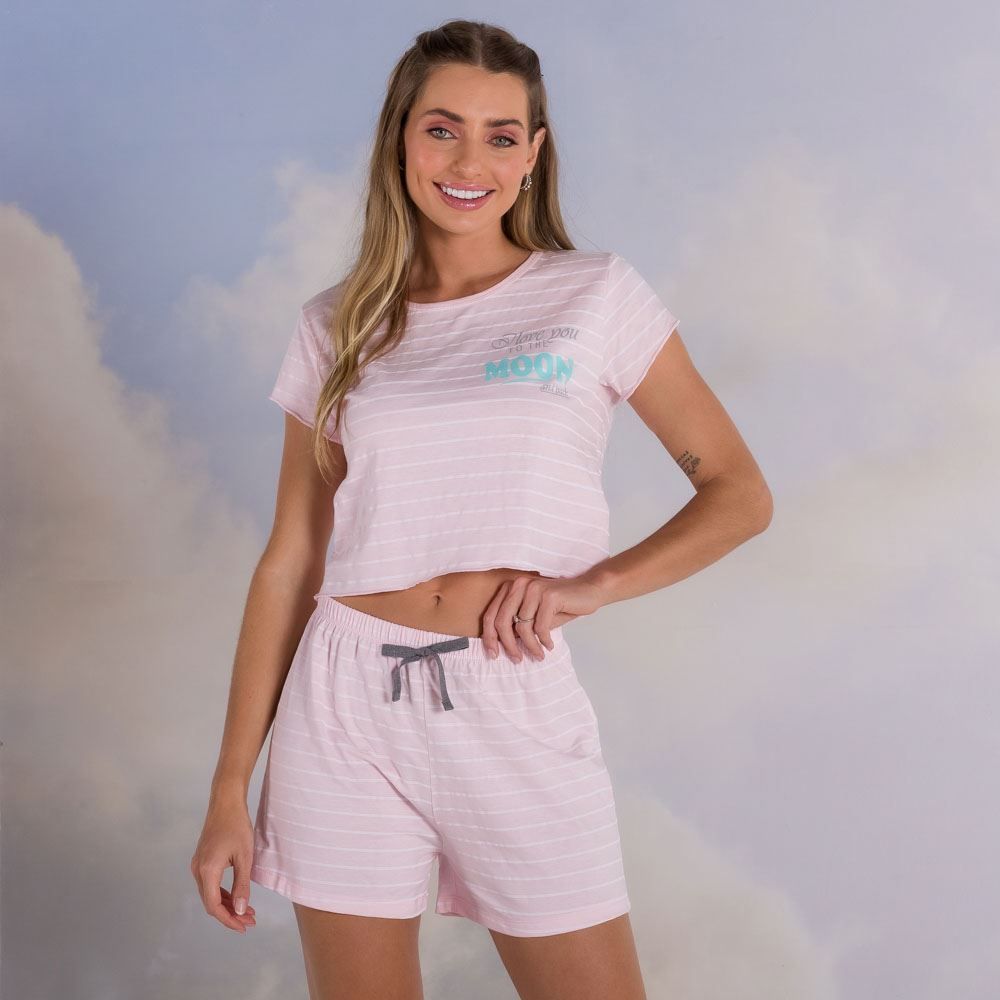 Pijama Com Cropped Camila Moretti