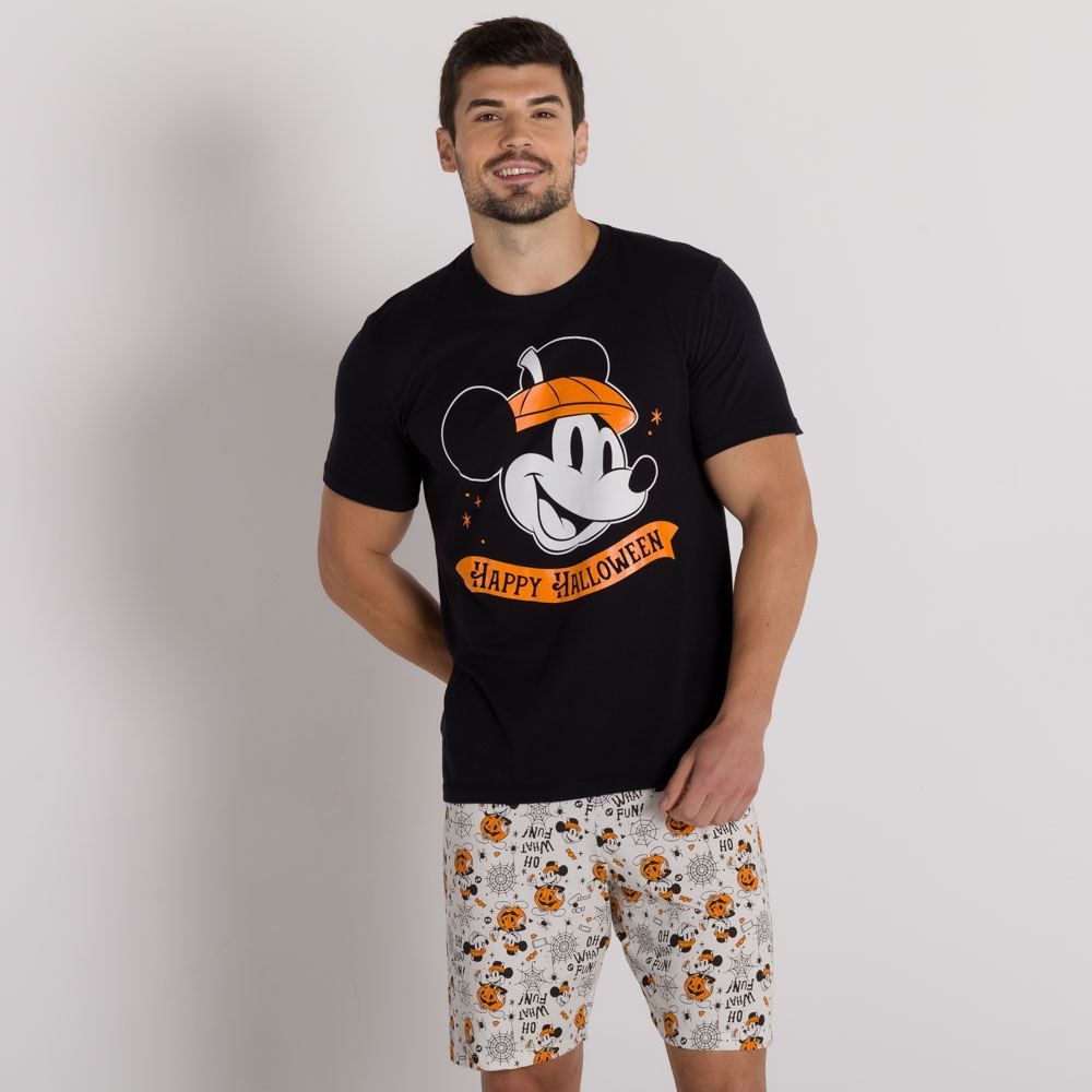 Pijama Curto Halloween Disney