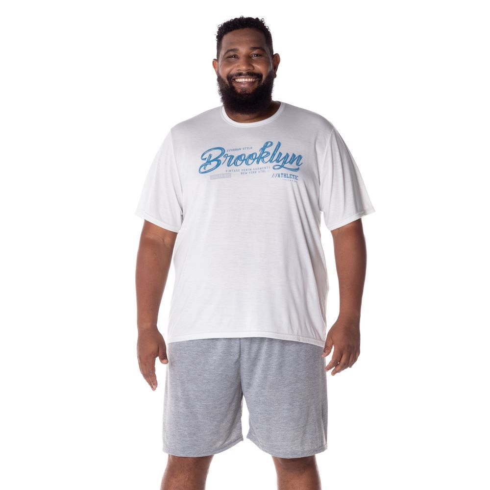 Pijama Curto Plus Size Brooklyn Marc Alain