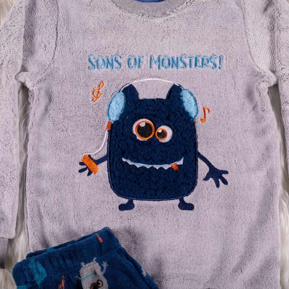 Pijama de 4 a 10 Anos Monstro Hot Dog