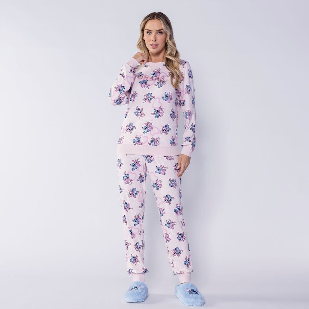 Pijama Feminino Longo Peletizado Disney