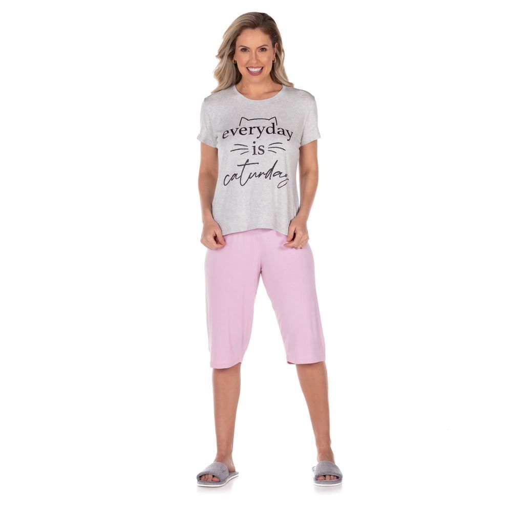 Pijama Estampado com Capri Holla