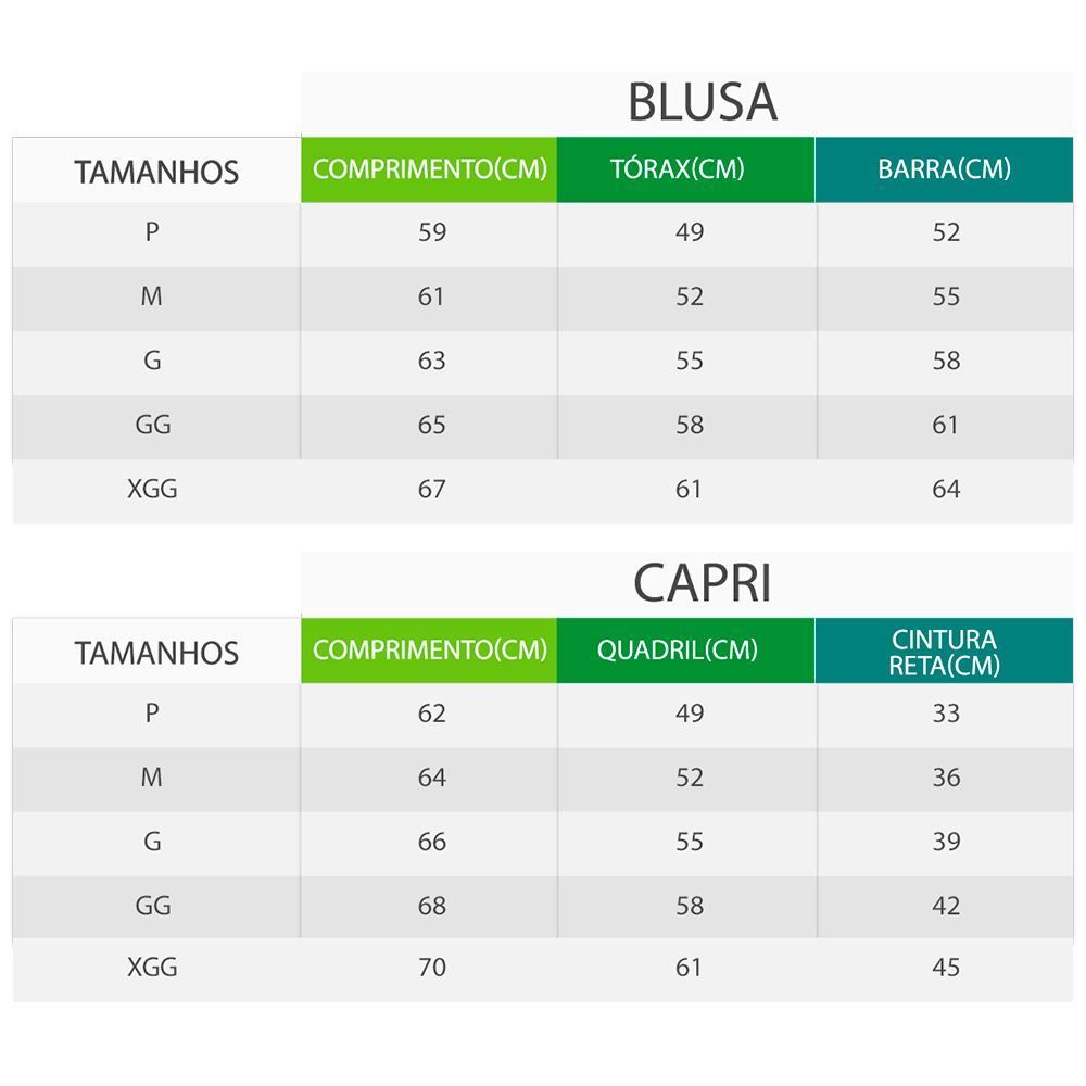 Pijama Estampado com Capri Holla