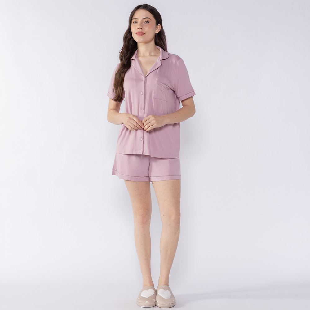 Pijama Feminino Americano De Viscose Camila Moretti