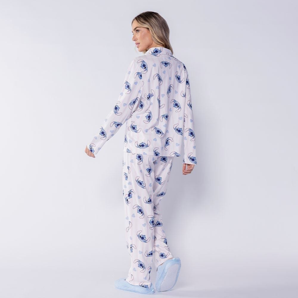 Pijama Feminino Americano Em Moletinho Disney