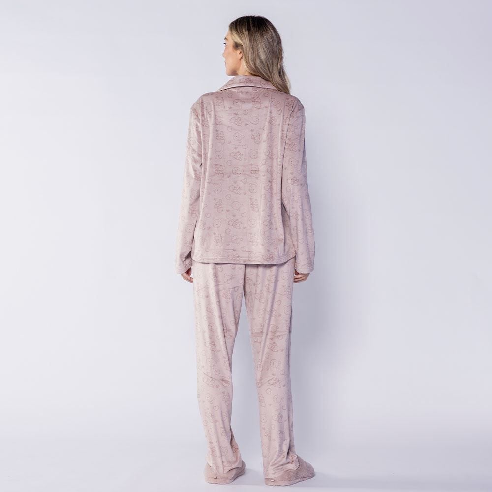 Pijama Feminino Americano Em Plush Disney