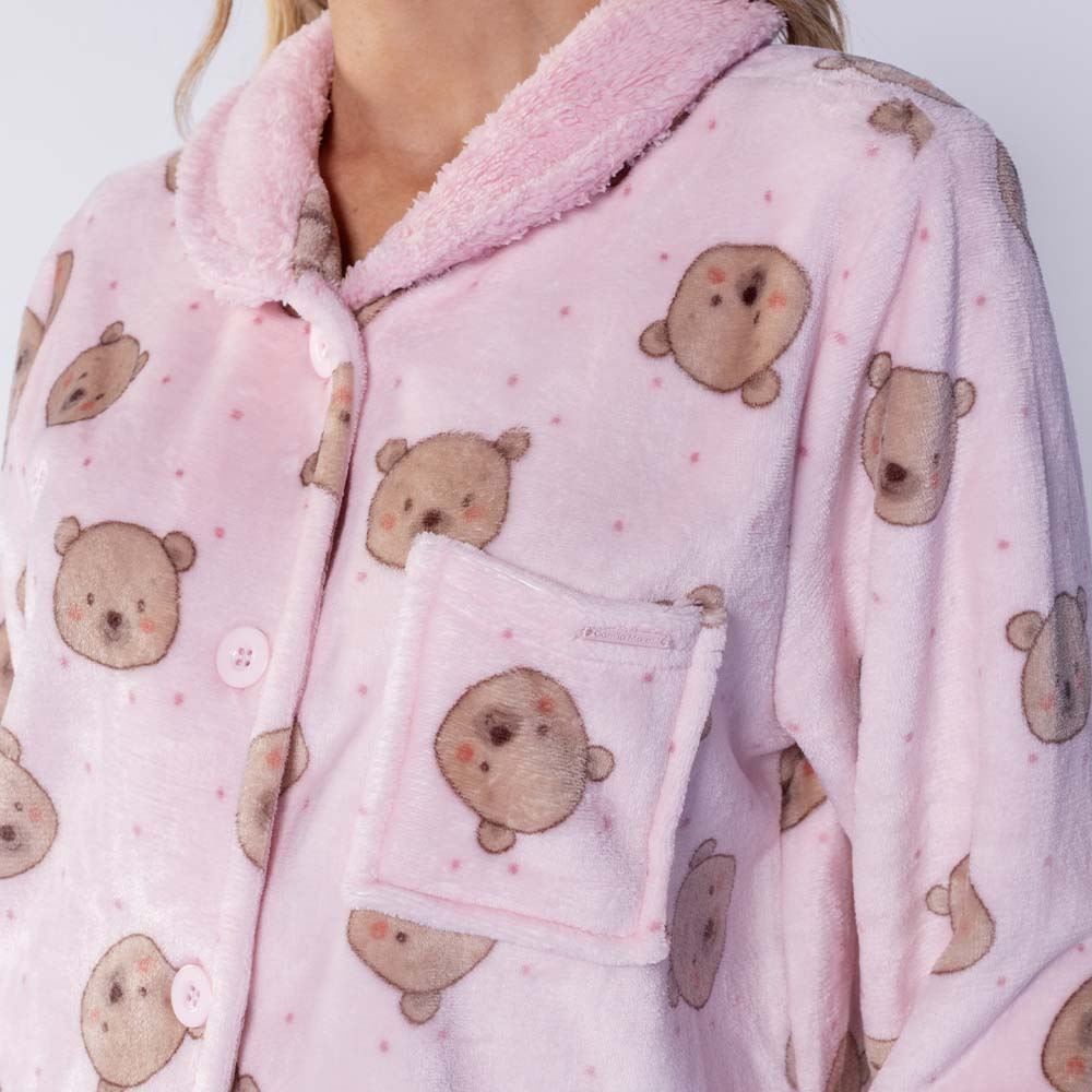 Pijama Feminino Americano Rainy Teddy Camila Moretti